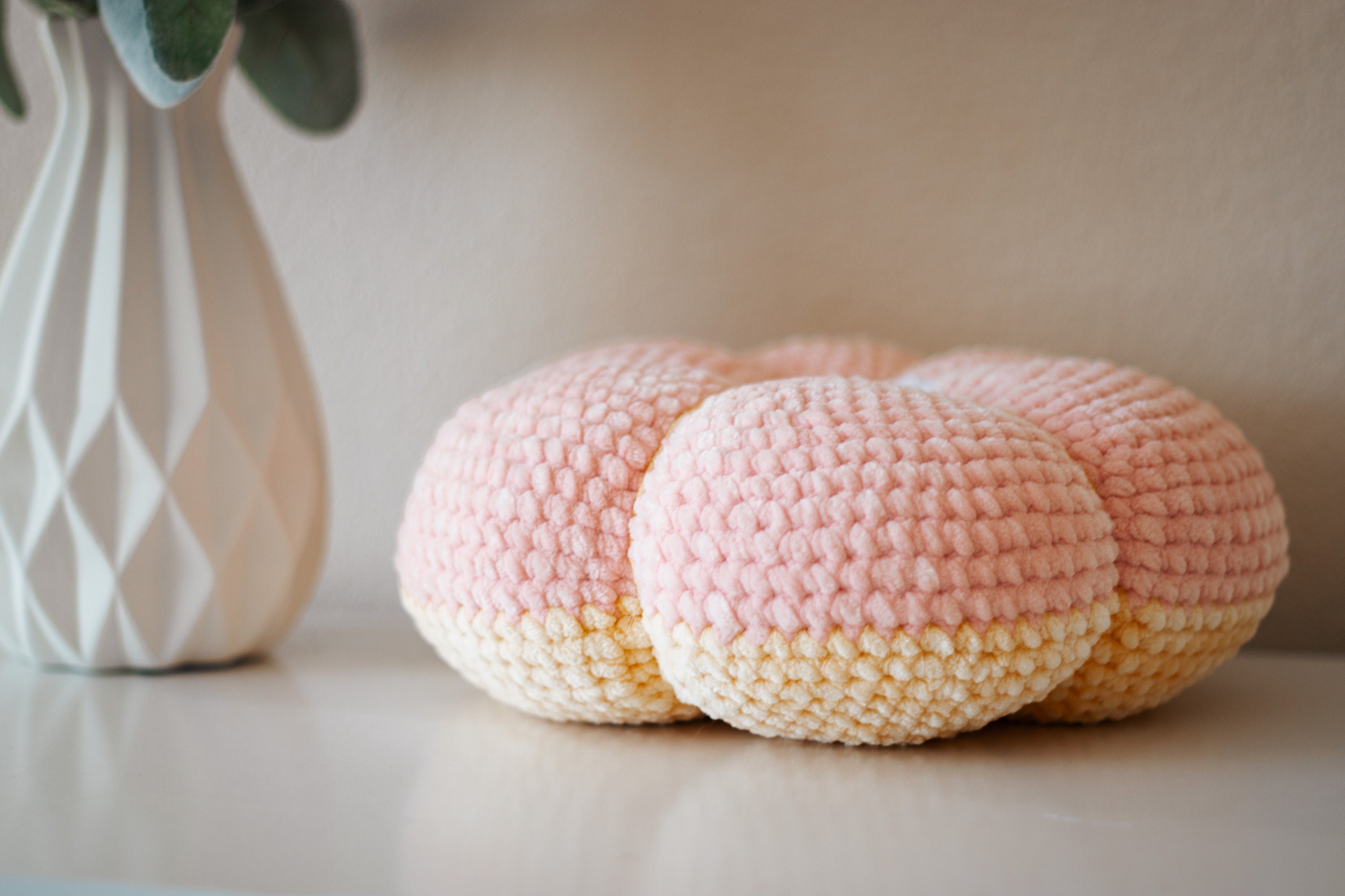 Small Crochet Flower Pillow