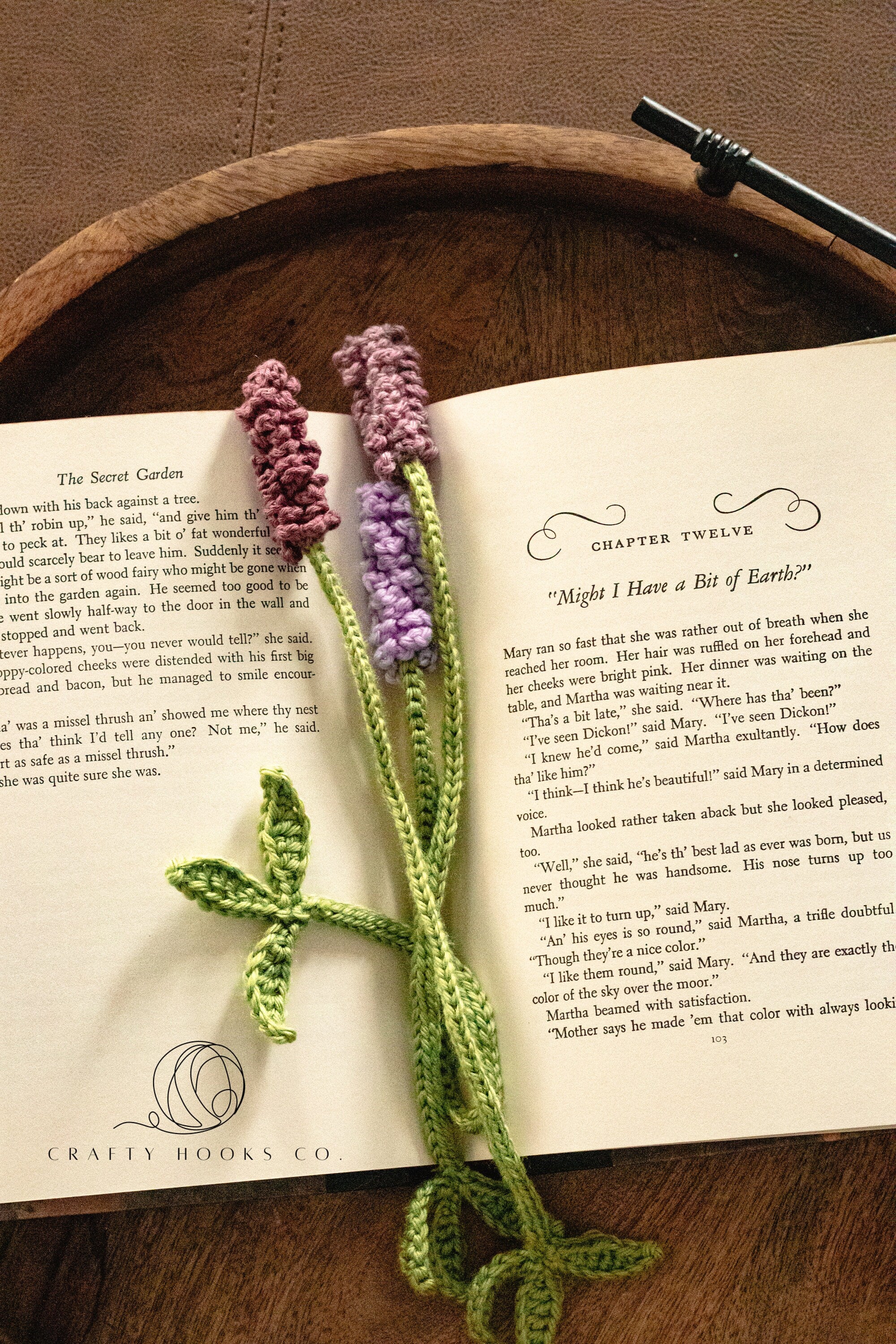 Lavender Bookmark, Crochet Bookmark, Lavender Crochet Bookmark