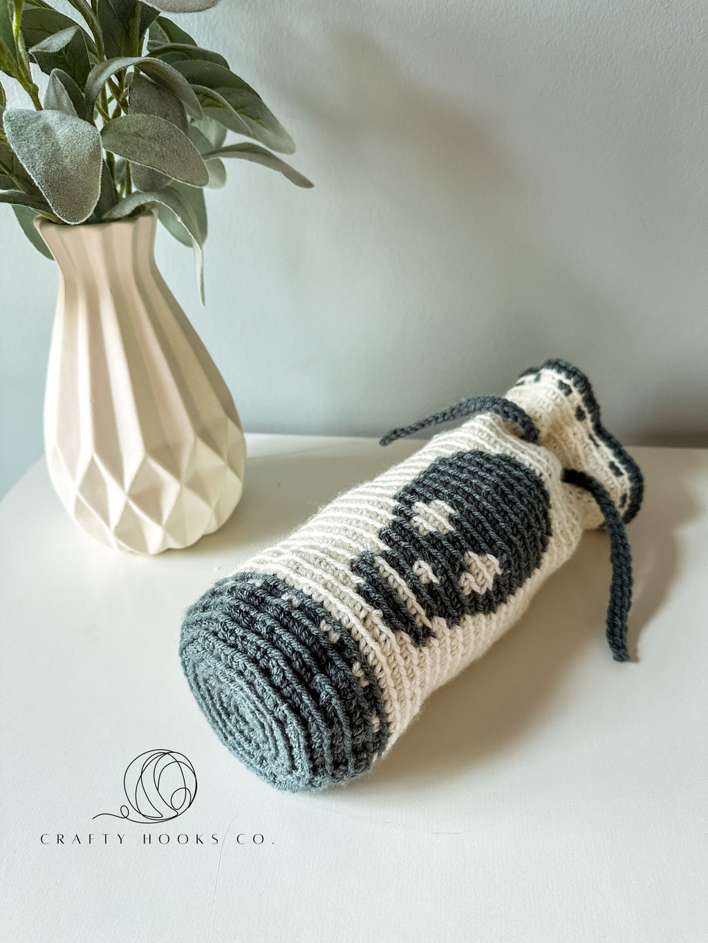 Crochet Skull Bag, Wine Gift Bag