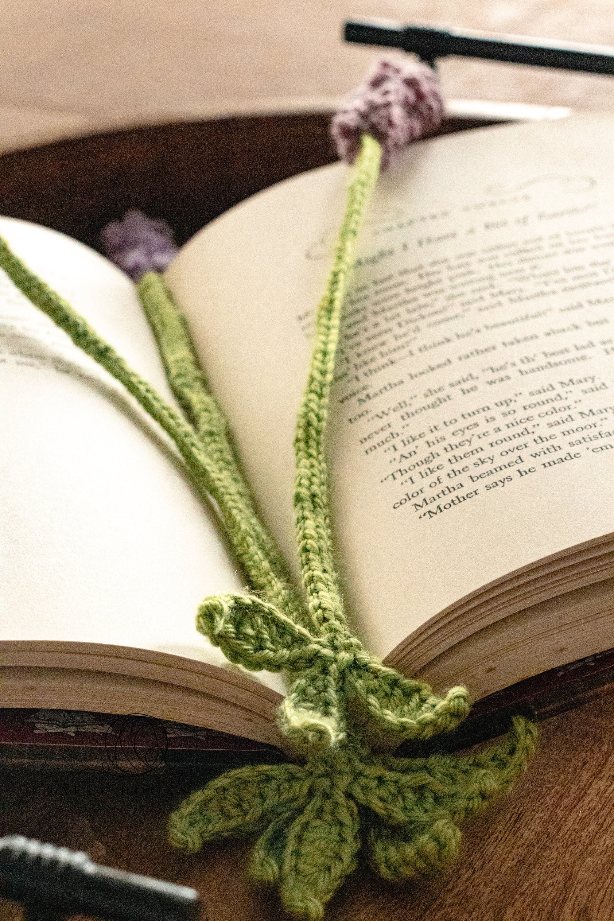 Lavender Bookmark, Crochet Bookmark, Lavender Crochet Bookmark