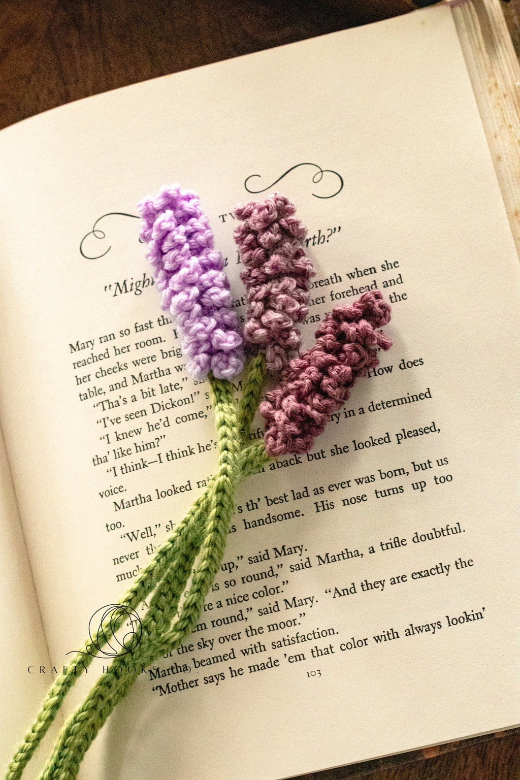 Lavender Bookmark, Crochet Bookmark, Lavender Crochet Bookmark