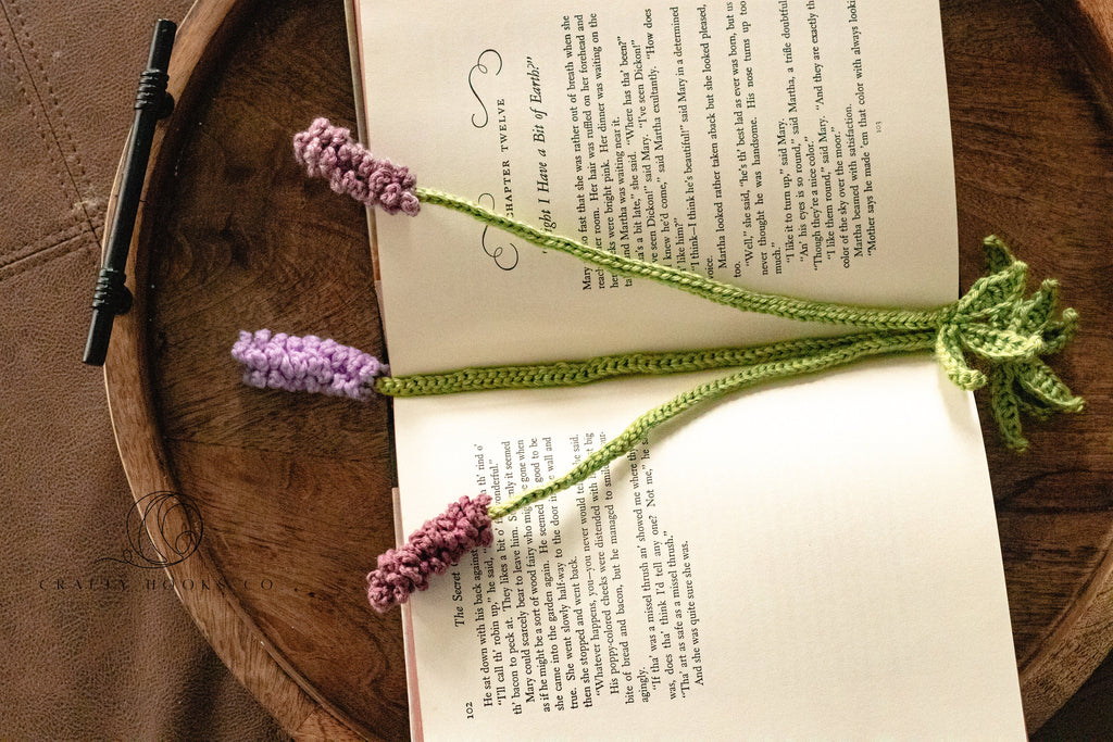 Lavender Bookmark, Crochet Bookmark, Lavender Crochet Bookmark