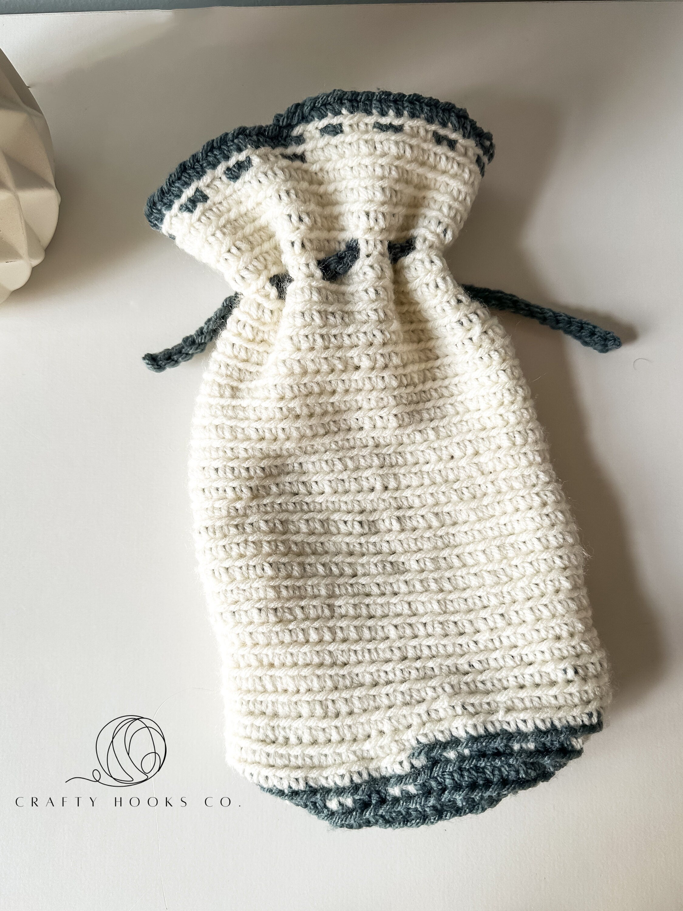 Crochet Skull Bag, Wine Gift Bag